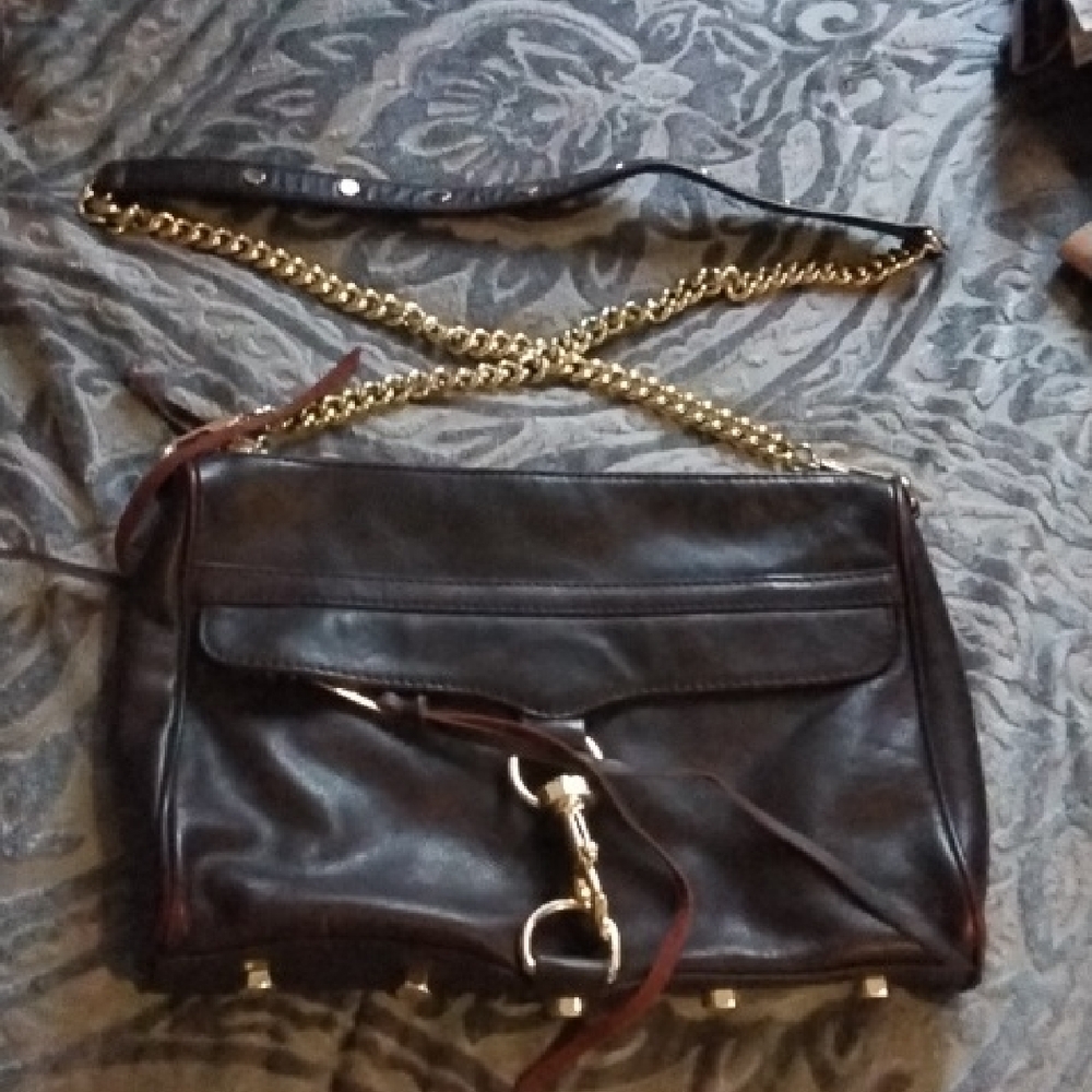 Rebecca Minkoff Black Crossbody Bag with Gold Chain